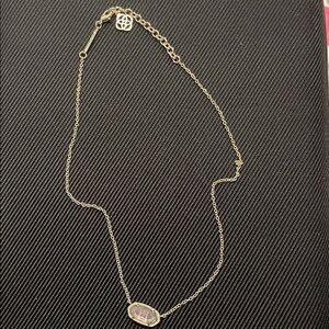 Kendra Scott Gold Necklace with Lavender Stone